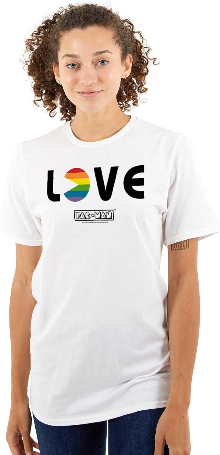 imageRainbow Pacman Gay Pride LGBT Love Graphic T Shirt Men or WomenWhite