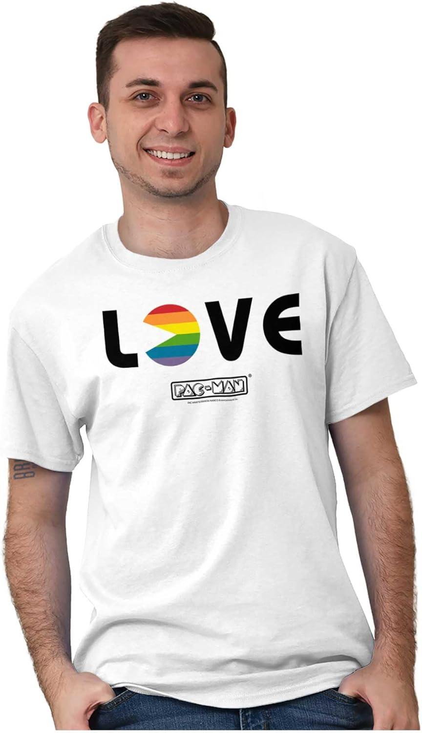 imageRainbow Pacman Gay Pride LGBT Love Graphic T Shirt Men or WomenWhite