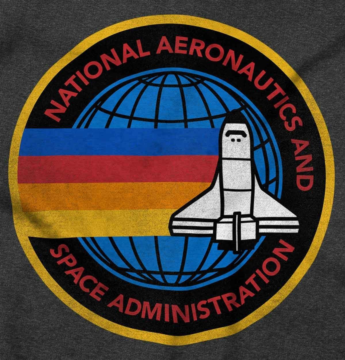 imageRetro NASA Space Shuttle Rainbow Womens Slim Fit Graphic TeeDark Heather