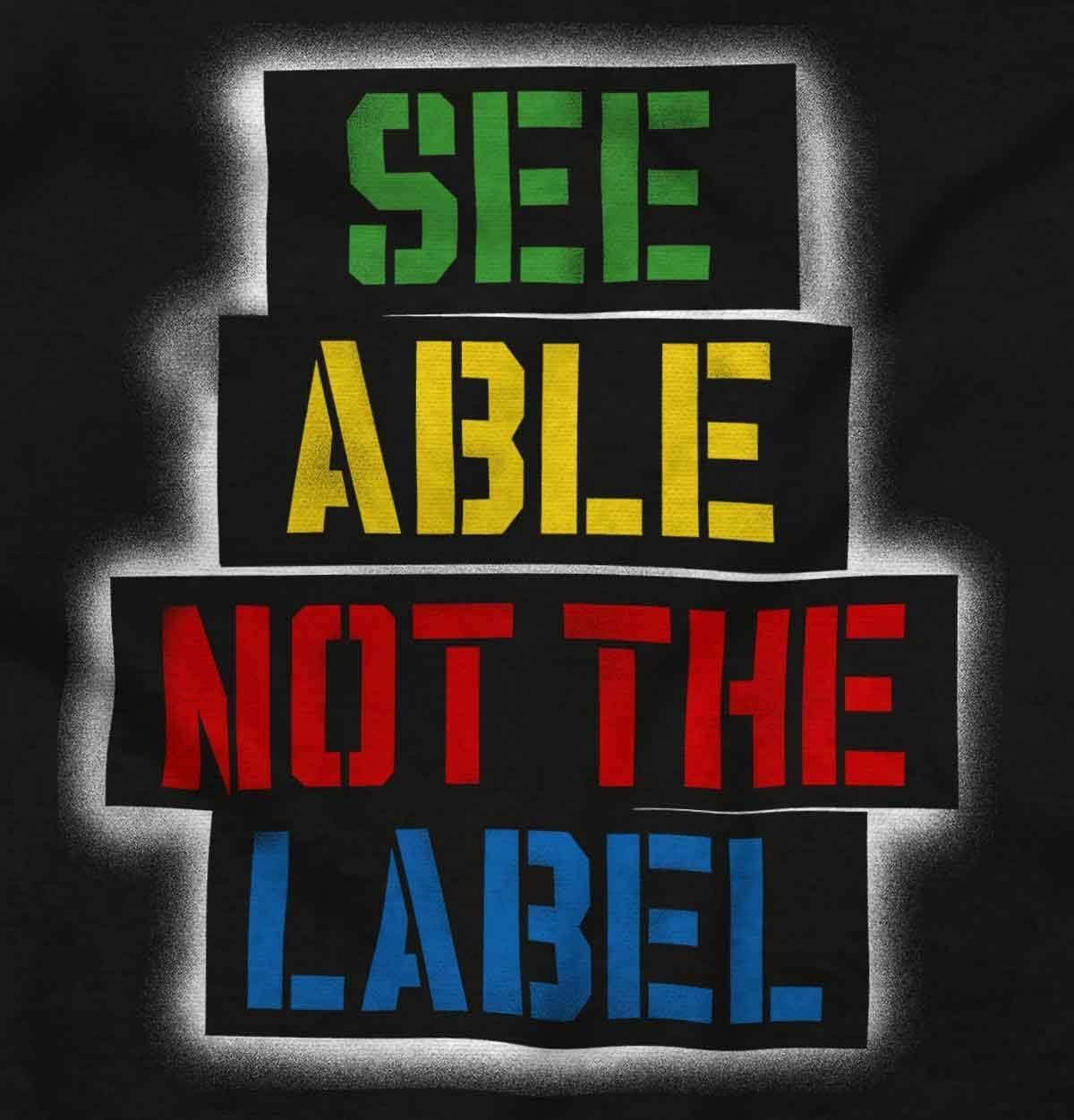 imageSee Able Not Label Autism Awareness Long Sleeve Tshirt Men WomenBlack