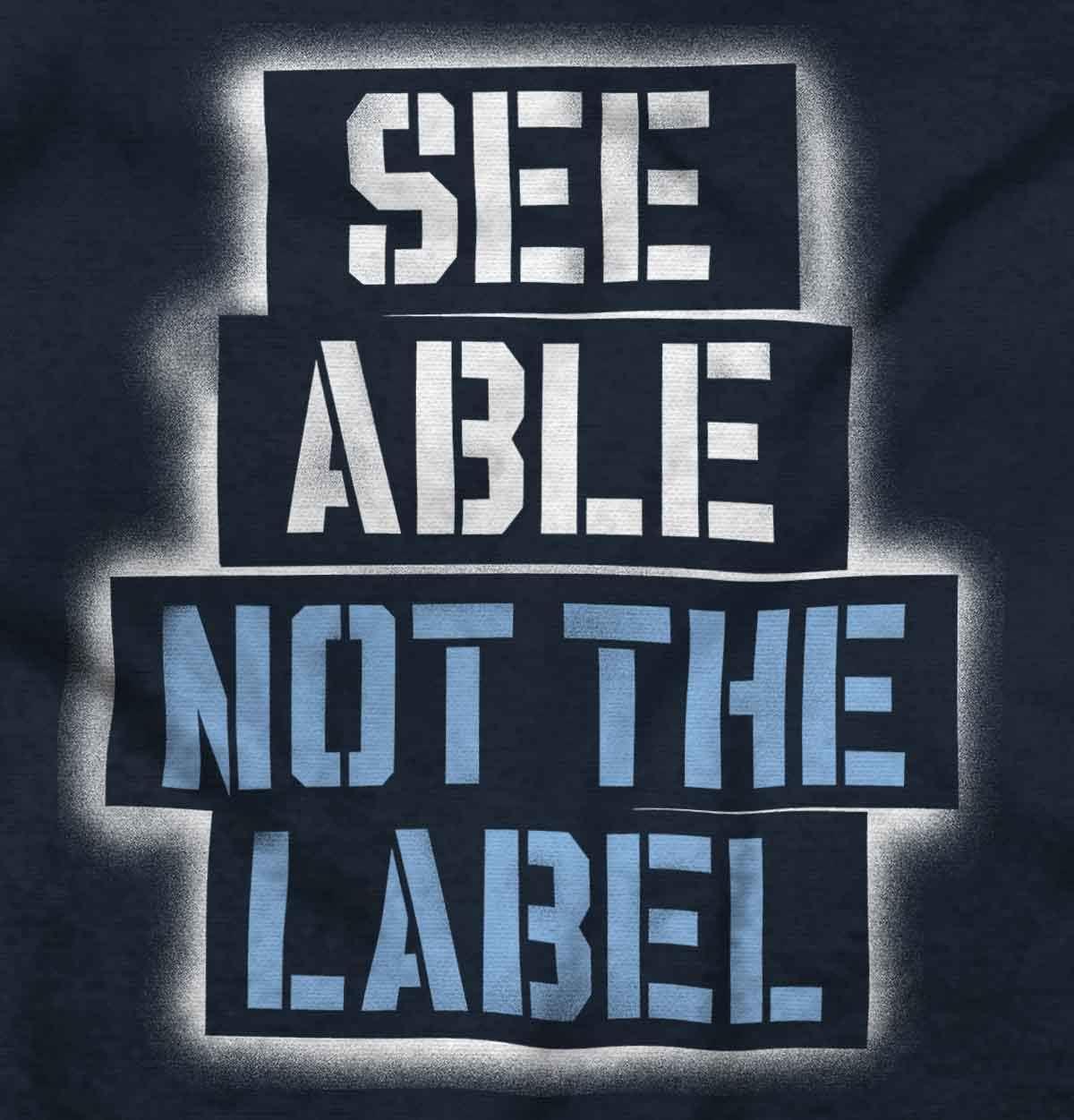 imageSee Able Not Label Autism Awareness Long Sleeve Tshirt Men WomenNavy