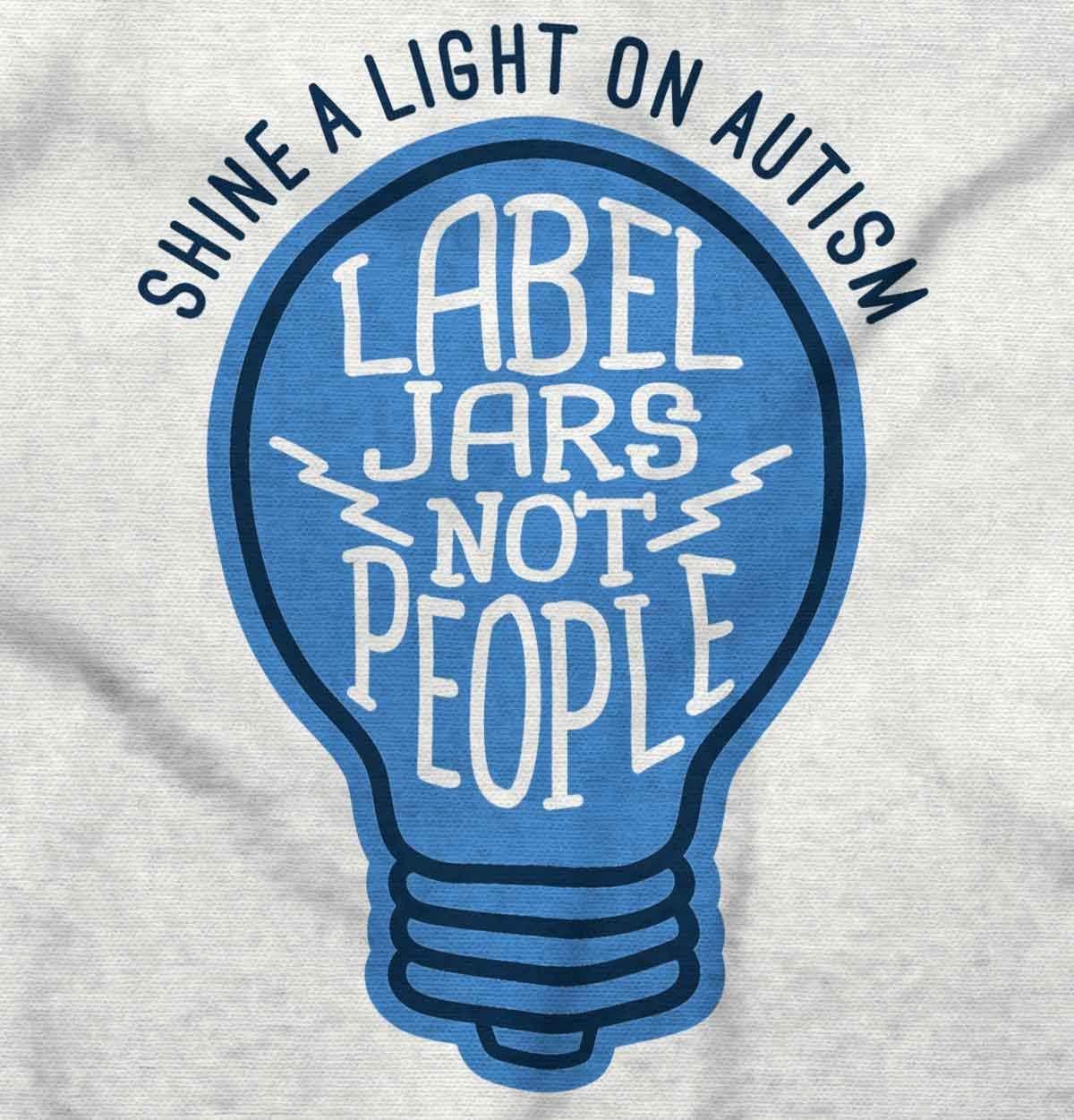 imageShine a Light on Autism Bulb Symbol Graphic T Shirt Men or WomenWhite