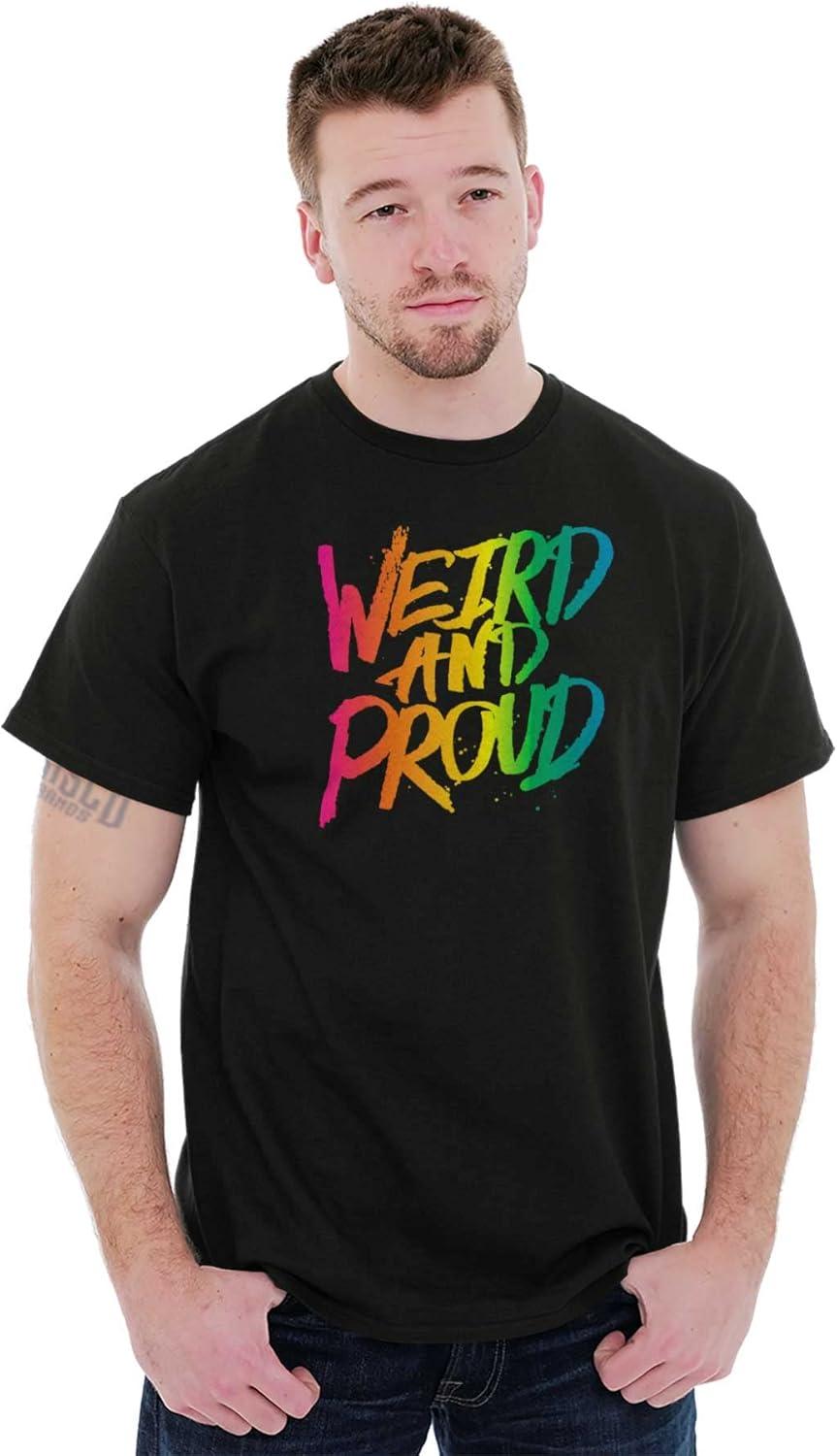 imageWeird Proud LGBTQ Pride Funny Cool Graphic T Shirt Men or WomenBlack