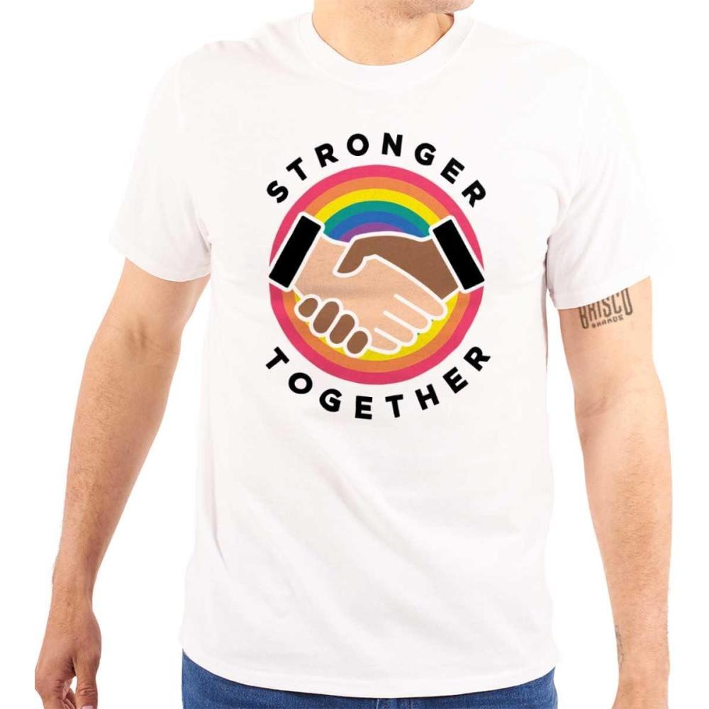 imageBrisco Brands Stronger Together Social Justice Graphic T Shirt Men or WomenWhite