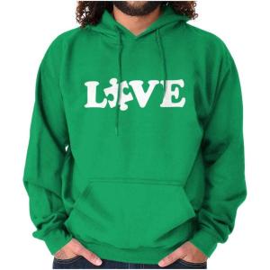 Brisco Brands Love Autism Awareness Puzzle Piece Hoodie Sweatshirt Women Men(Irish Green)