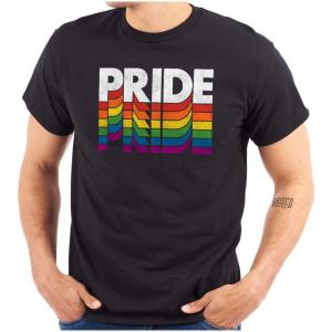Pride LGBTQ Rainbow Queer Equality Graphic T Shirt Men or Women(Black)