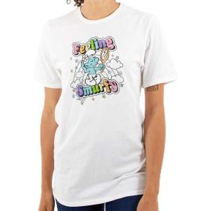 Vintage Feeling Smurfy Rainbow Graphic T Shirt Men or Women(White)