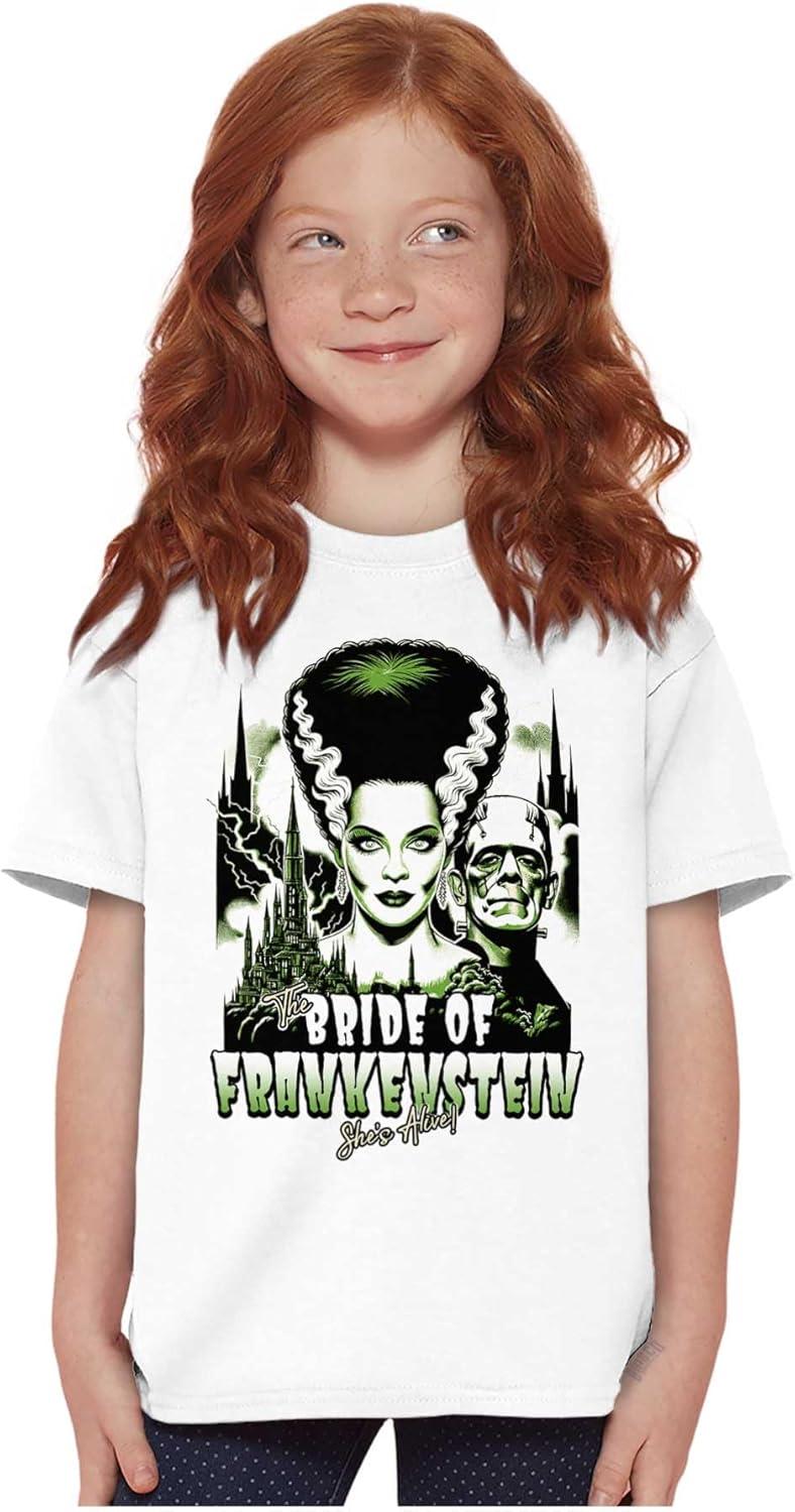 imageBride of Frankenstein Movie Poster Girls Kids T Shirt TeesWhite