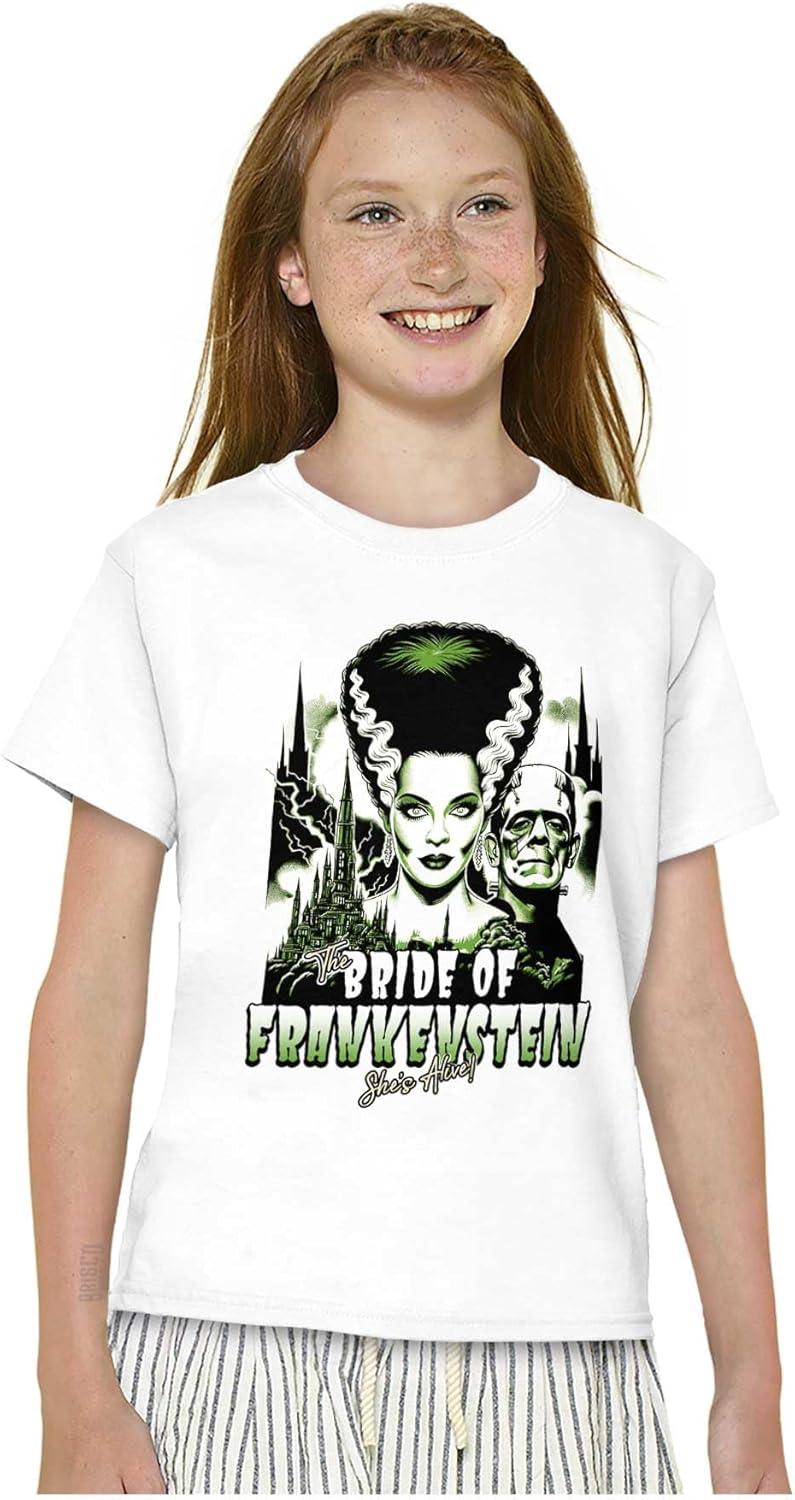 imageBride of Frankenstein Movie Poster Girls Kids T Shirt TeesWhite