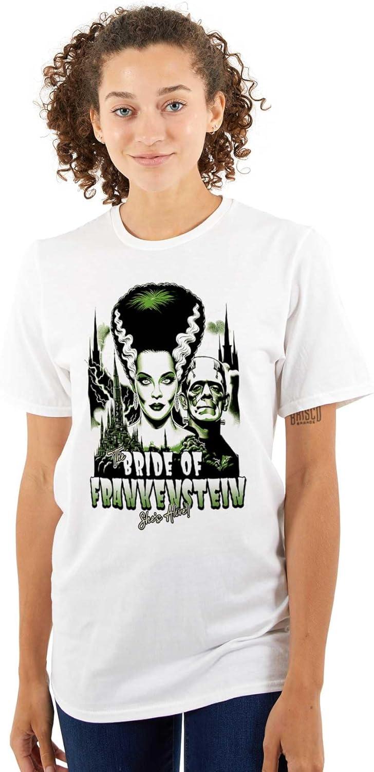 imageBride of Frankenstein Movie Poster Womens Graphic T Shirt TeesWhite