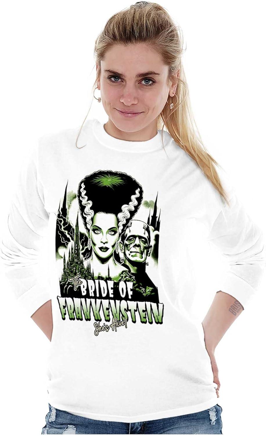 imageBride of Frankenstein Movie Poster Womens Long Sleeve T ShirtWhite