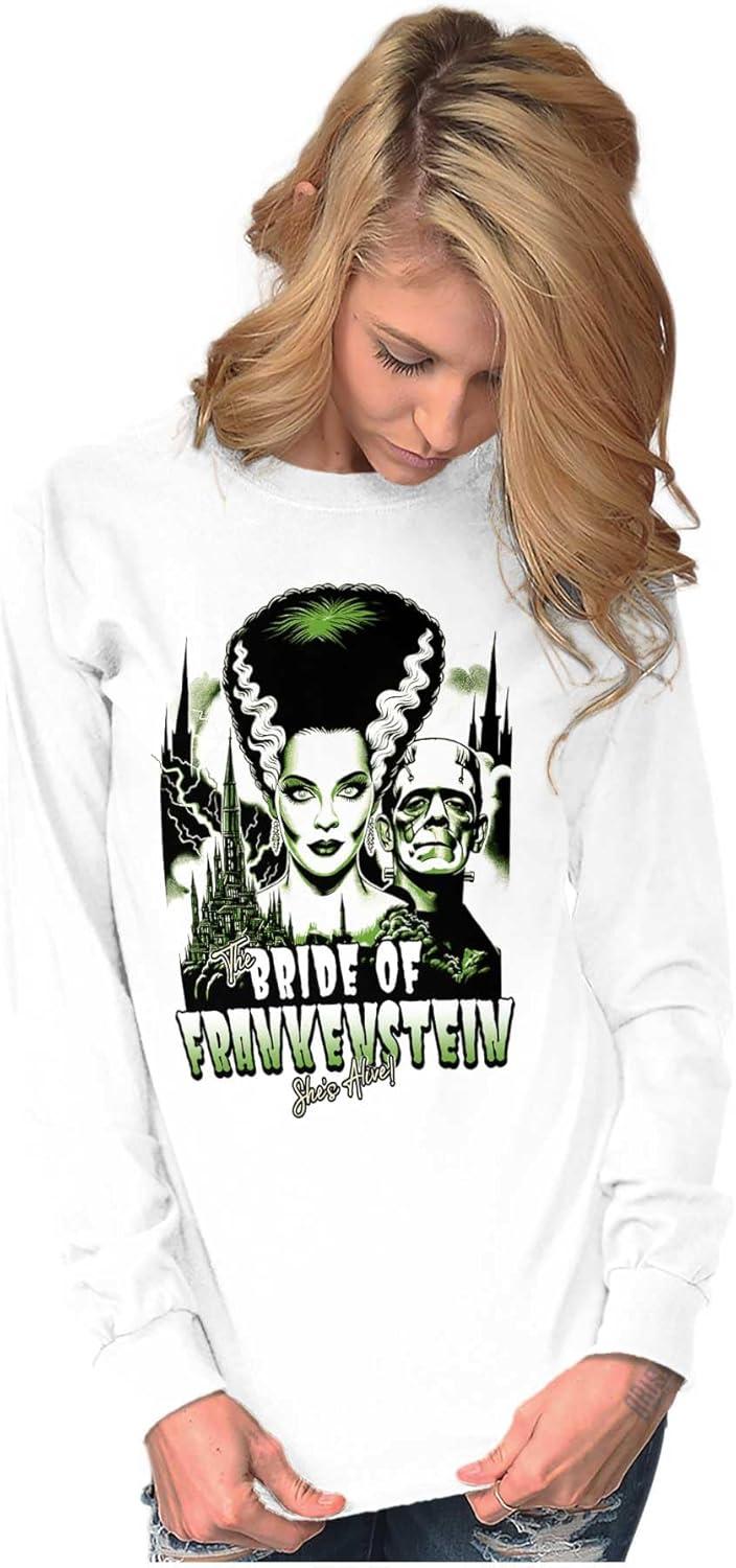 imageBride of Frankenstein Movie Poster Womens Long Sleeve T ShirtWhite
