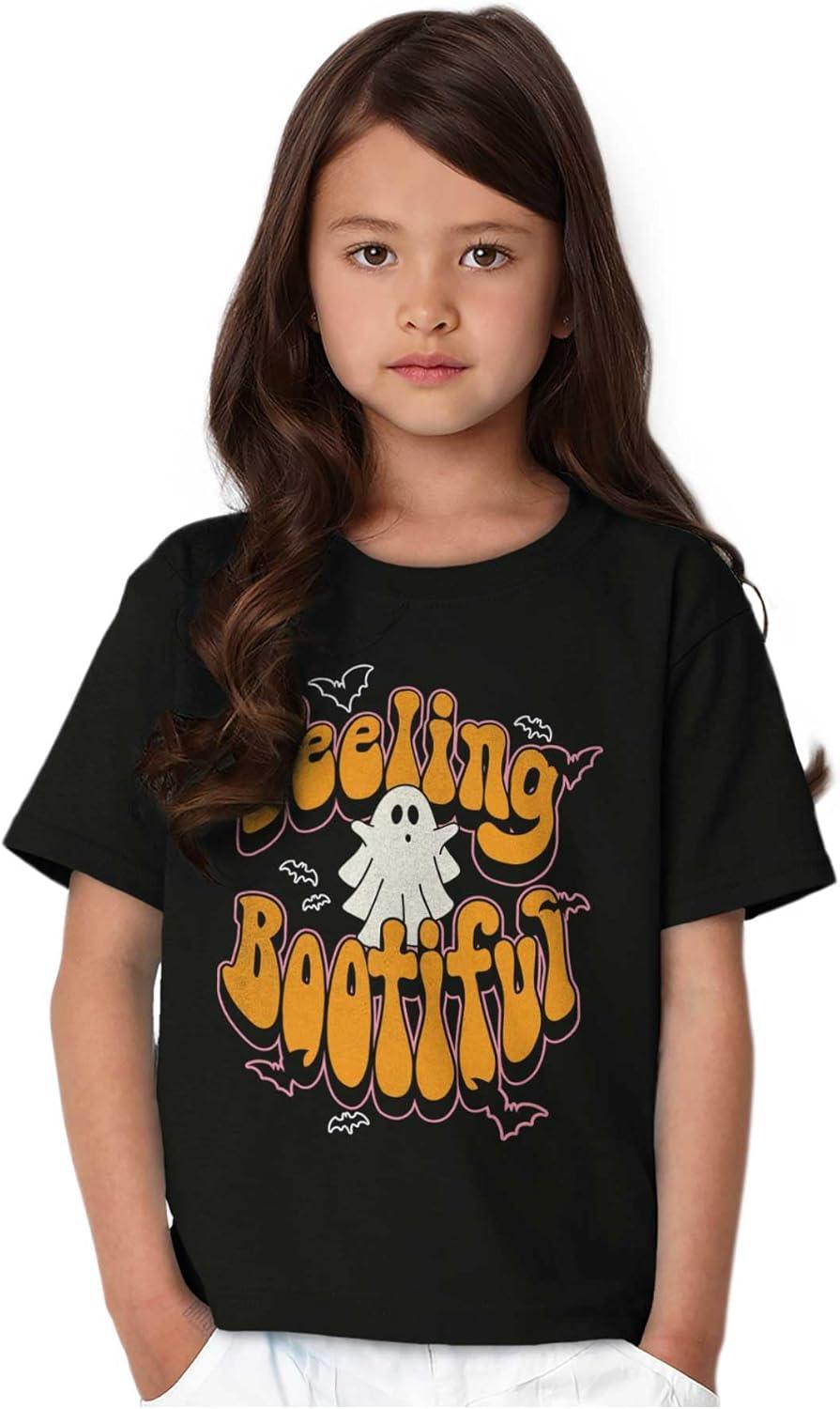 imageBrisco Brands Cute Halloween Ghost Feeling Bootiful Girls Kids T Shirt TeesBlack