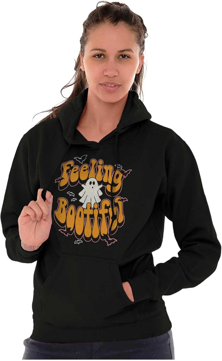 imageBrisco Brands Cute Halloween Ghost Feeling Bootiful Hoodie Sweatshirt WomenBlack