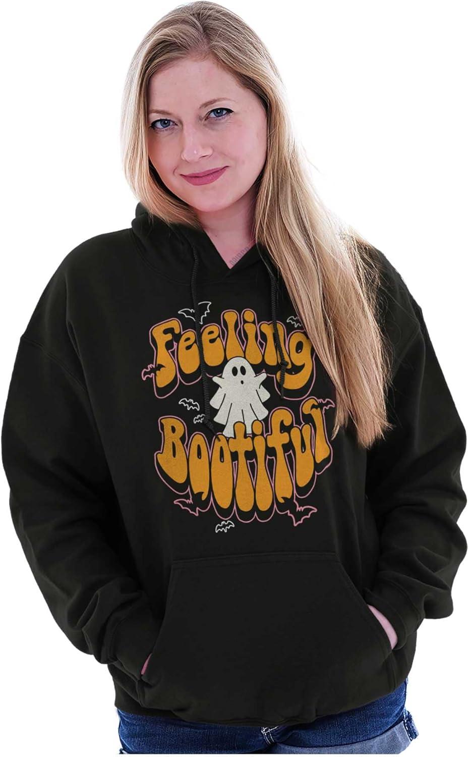 imageBrisco Brands Cute Halloween Ghost Feeling Bootiful Hoodie Sweatshirt WomenBlack