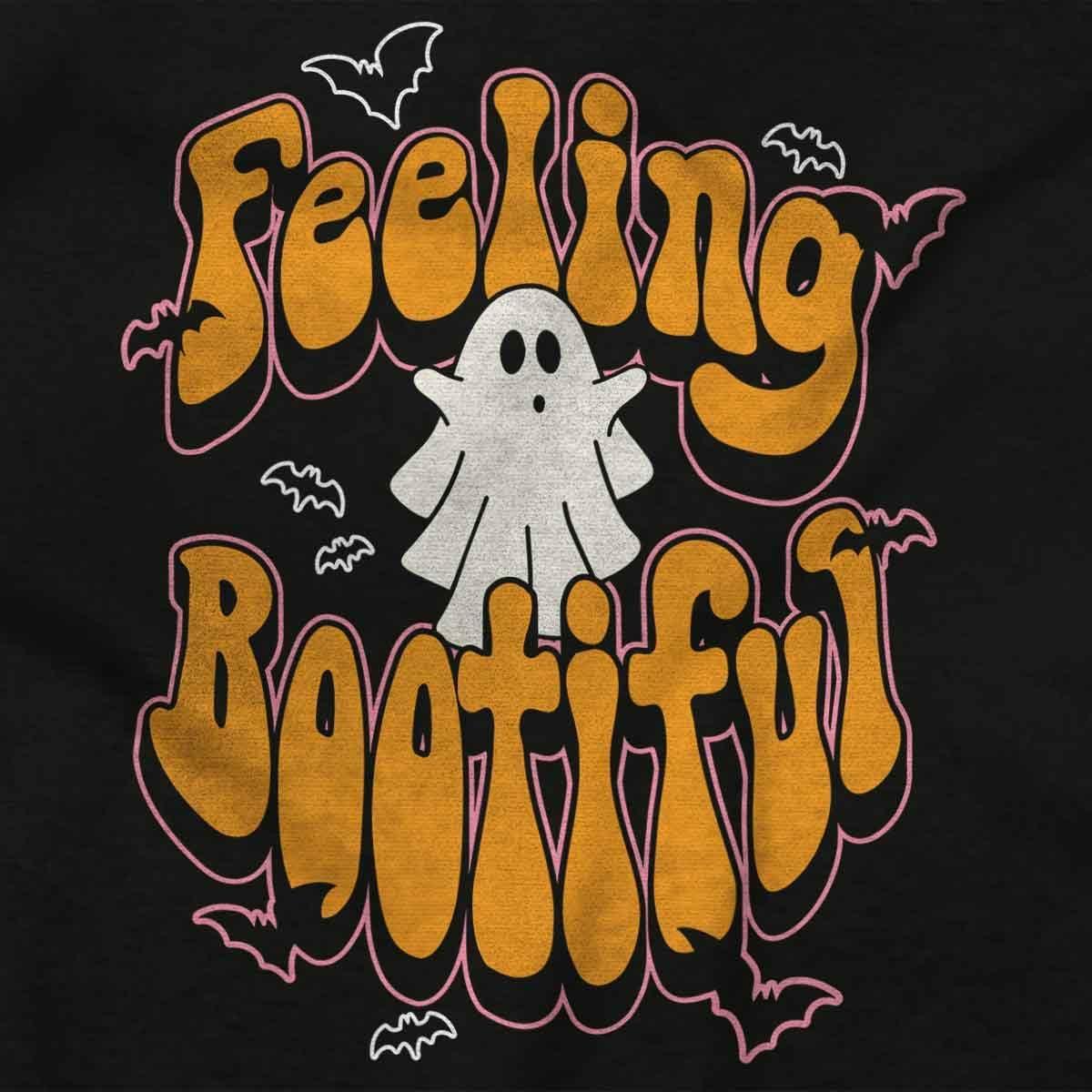 imageBrisco Brands Cute Halloween Ghost Feeling Bootiful Womens Graphic T Shirt TeesBlack