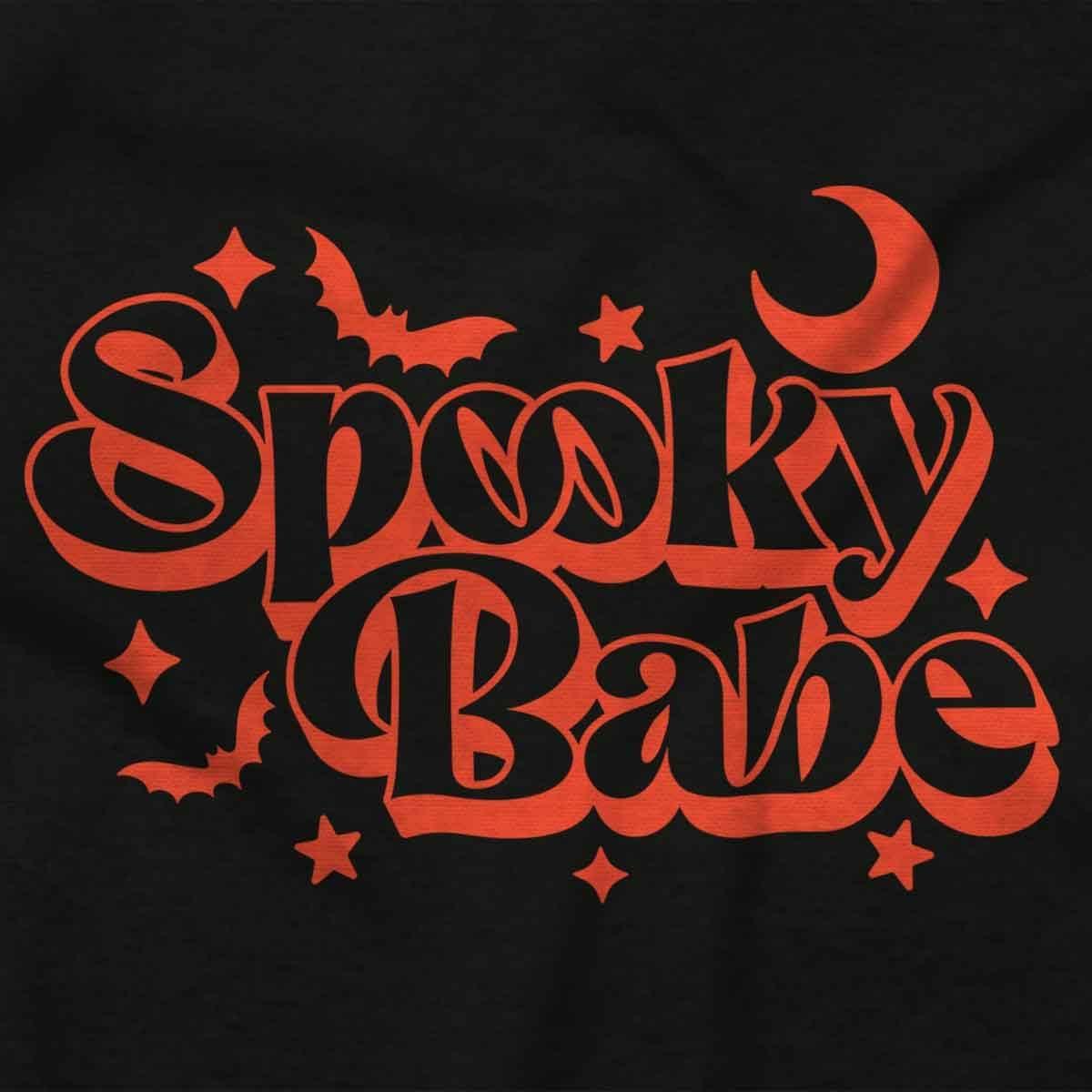 imageBrisco Brands Cute Halloween Witchy Spooky Babe Womens Slim Fit Graphic TeeBlack