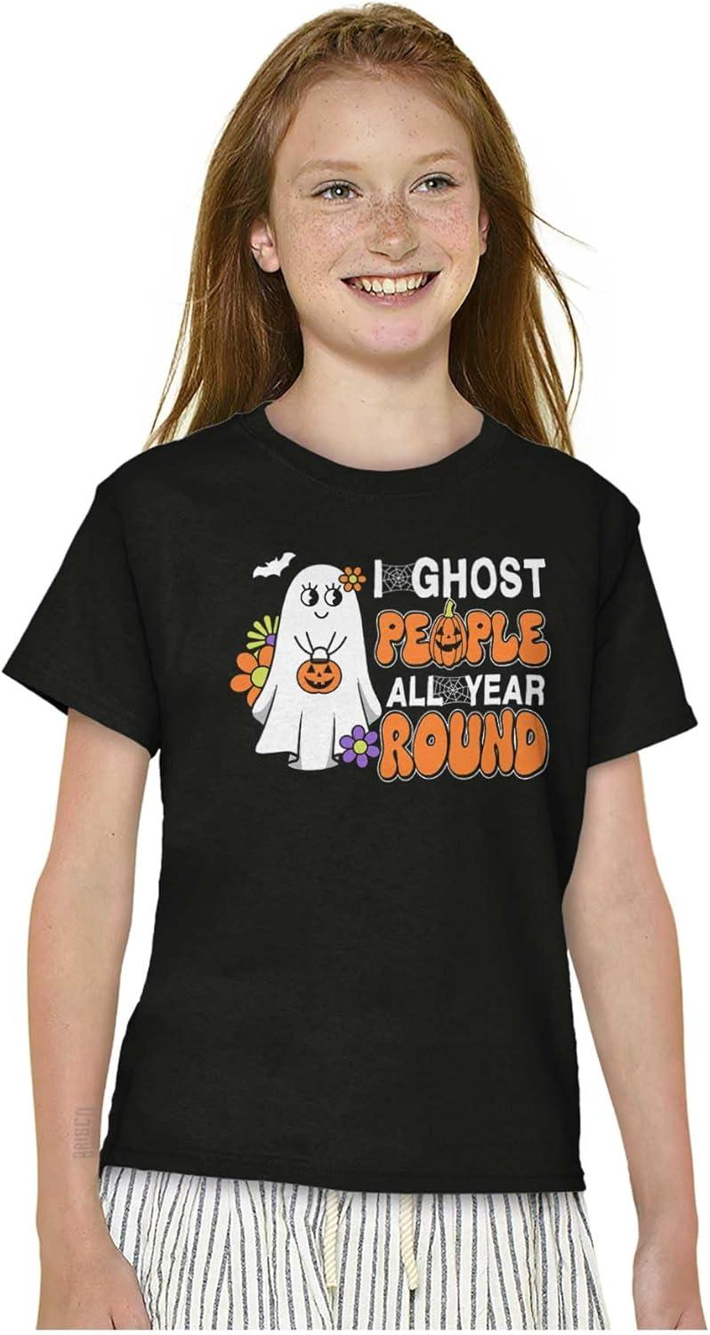 imageBrisco Brands Cute I Ghost People All Year Round Girls Kids T Shirt TeesBlack