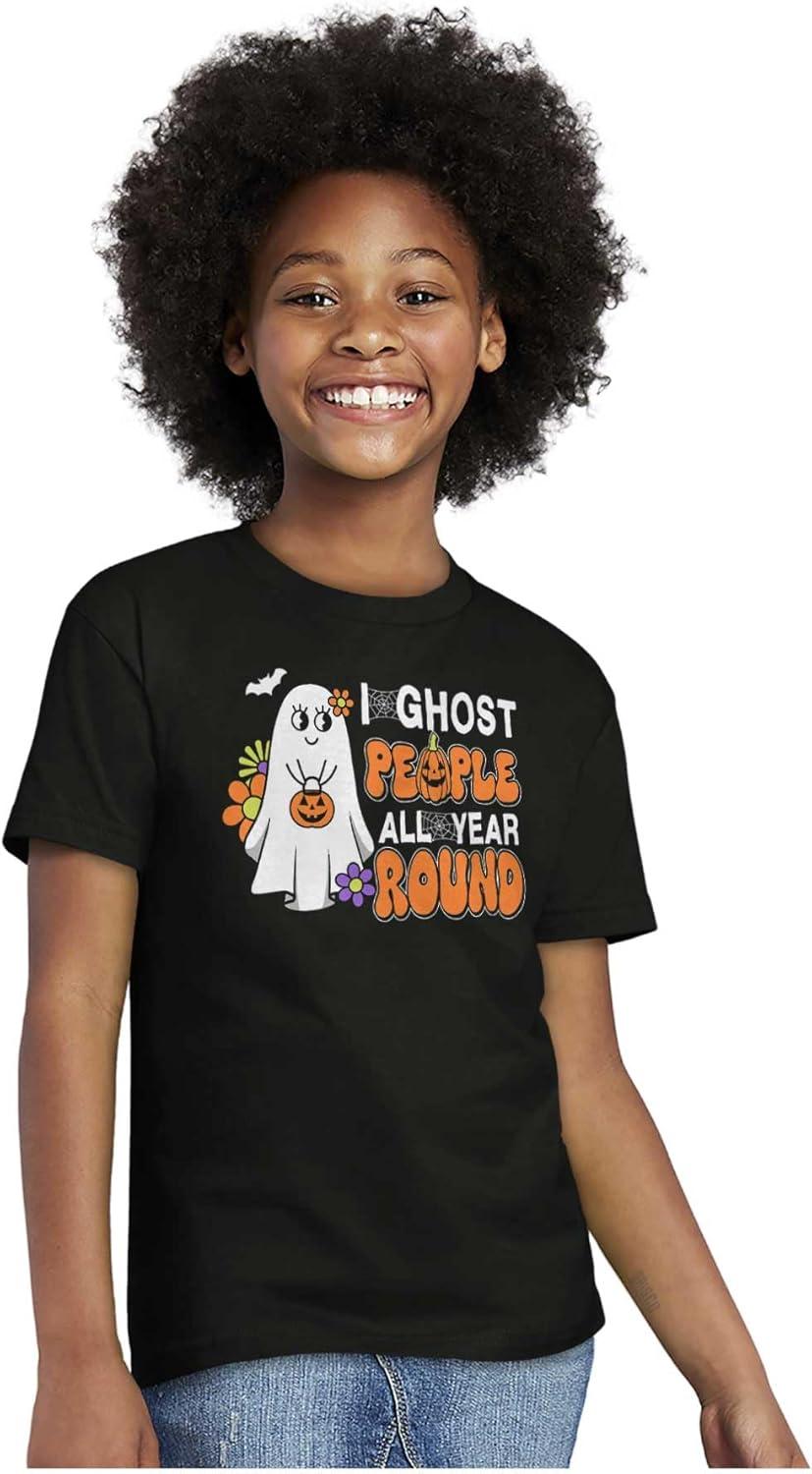 imageBrisco Brands Cute I Ghost People All Year Round Girls Kids T Shirt TeesBlack