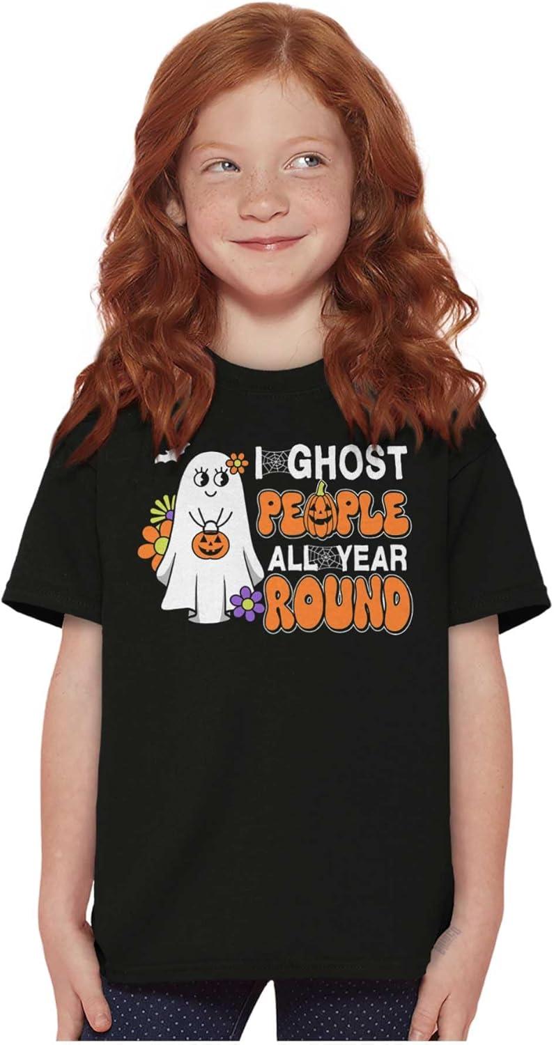 imageBrisco Brands Cute I Ghost People All Year Round Girls Kids T Shirt TeesBlack