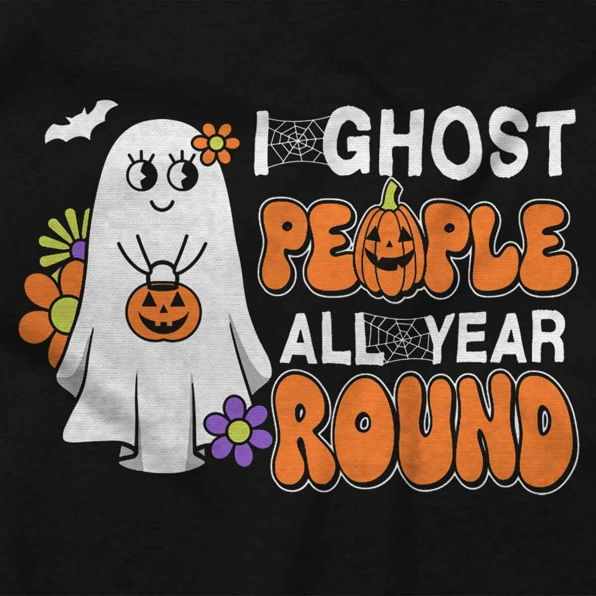imageBrisco Brands Cute I Ghost People All Year Round Girls Kids T Shirt TeesBlack