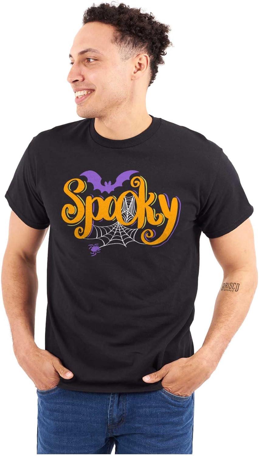 imageBrisco Brands Cute Spooky Halloween Spider Web Graphic T Shirt Men or WomenBlack