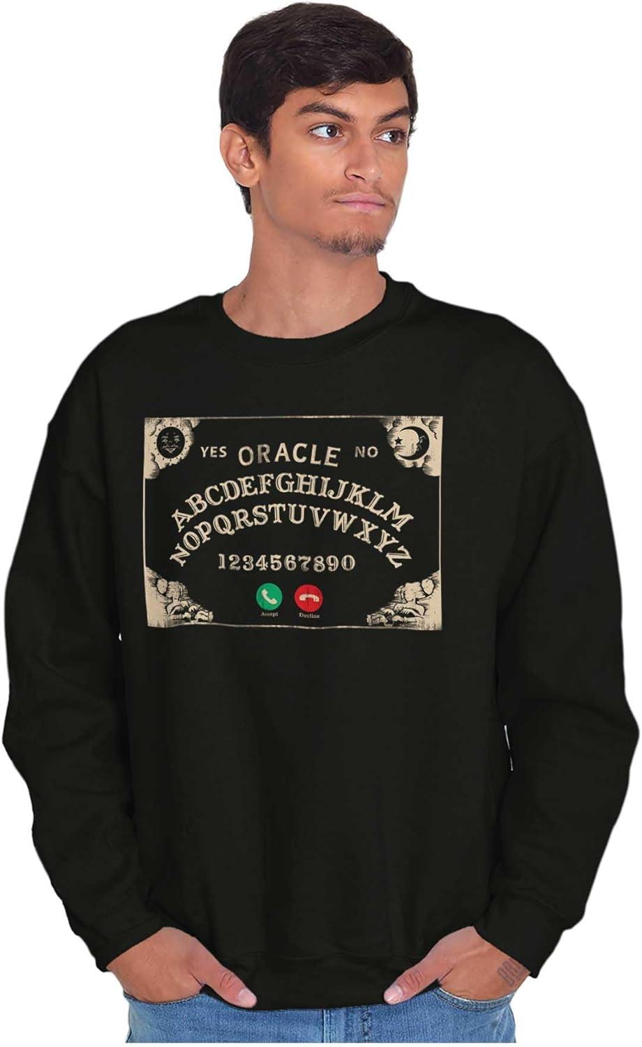 imageBrisco Brands Funny Halloween Calling Evil Spirits Sweatshirt for Men or WomenBlack