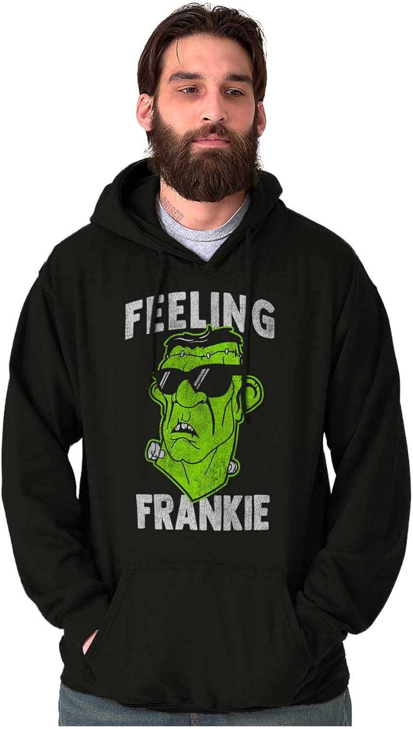 imageBrisco Brands Funny Halloween Feeling Frankie Hoodie Sweatshirt Women MenBlack
