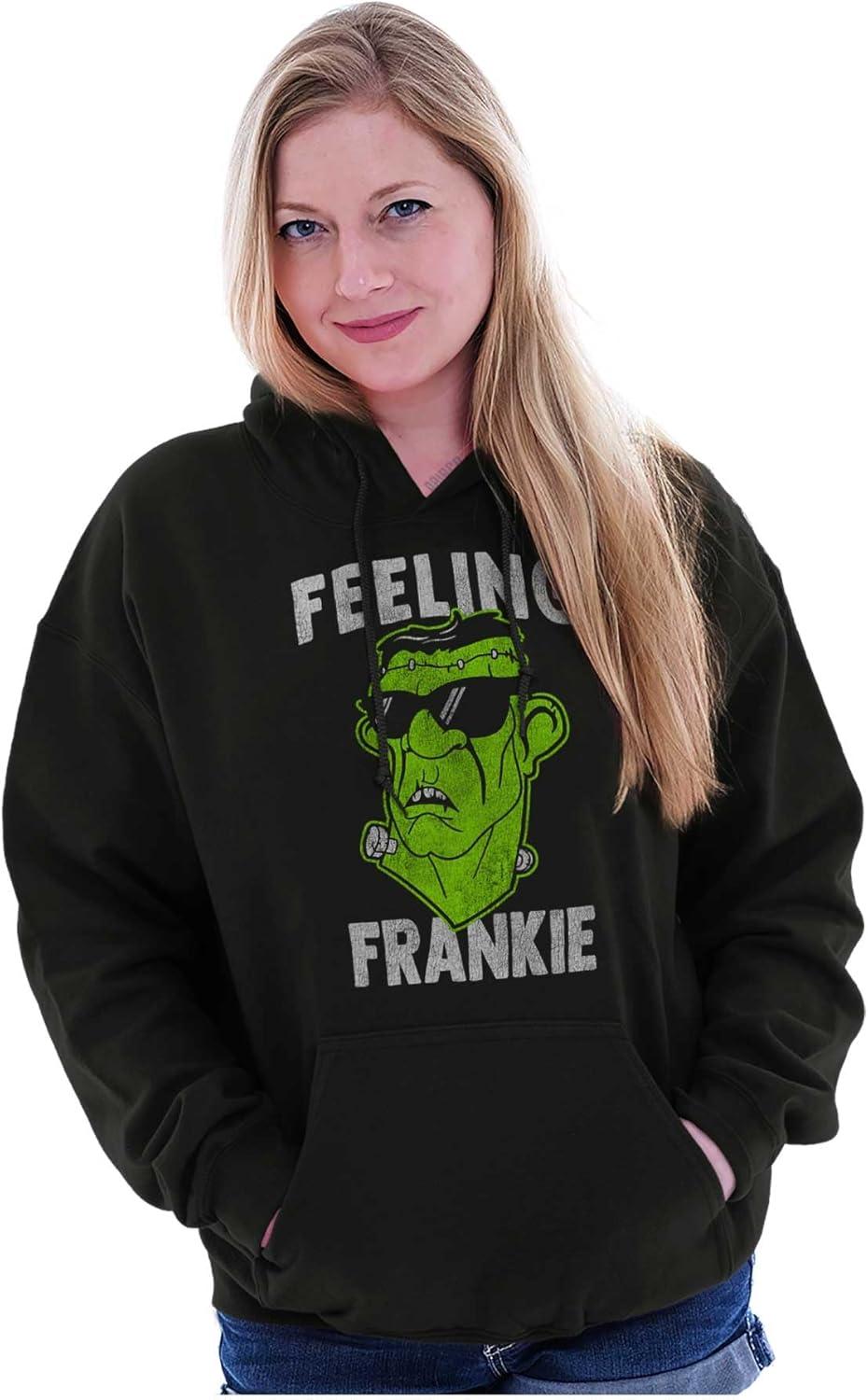 imageBrisco Brands Funny Halloween Feeling Frankie Hoodie Sweatshirt Women MenBlack