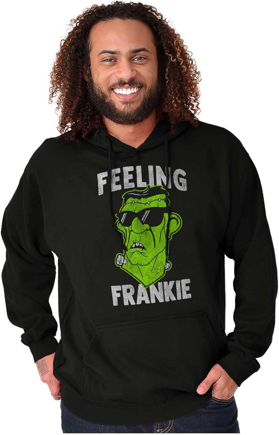 imageBrisco Brands Funny Halloween Feeling Frankie Hoodie Sweatshirt Women MenBlack