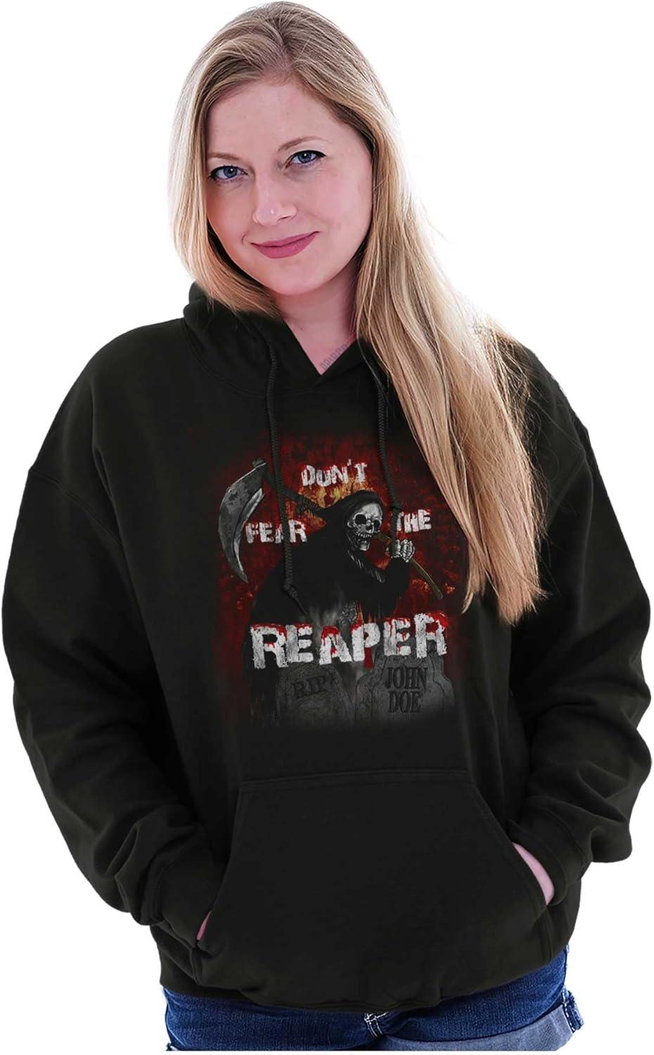 imageBrisco Brands Halloween Dont Fear The Reaper Hoodie Sweatshirt Women MenBlack