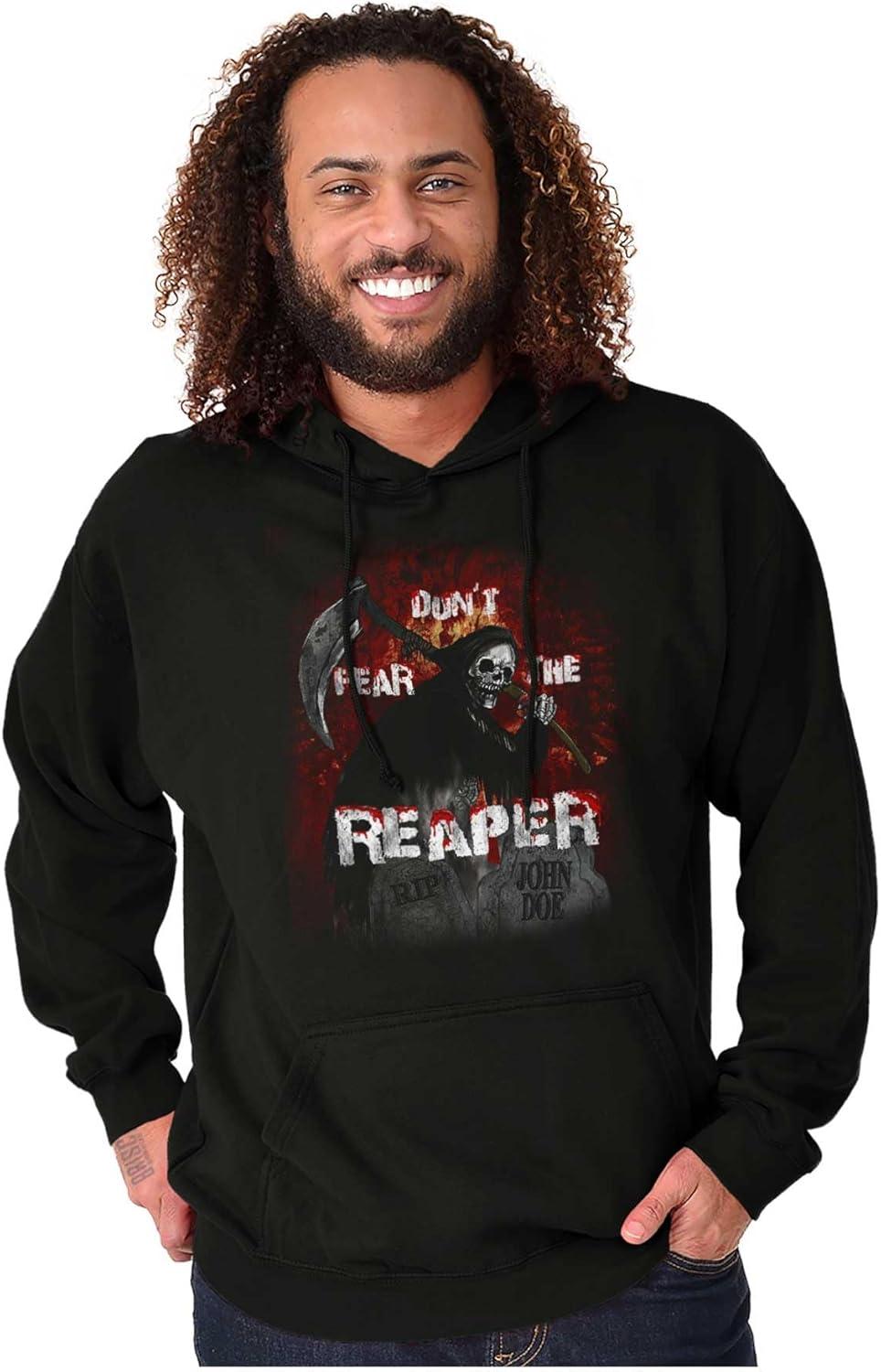 imageBrisco Brands Halloween Dont Fear The Reaper Hoodie Sweatshirt Women MenBlack