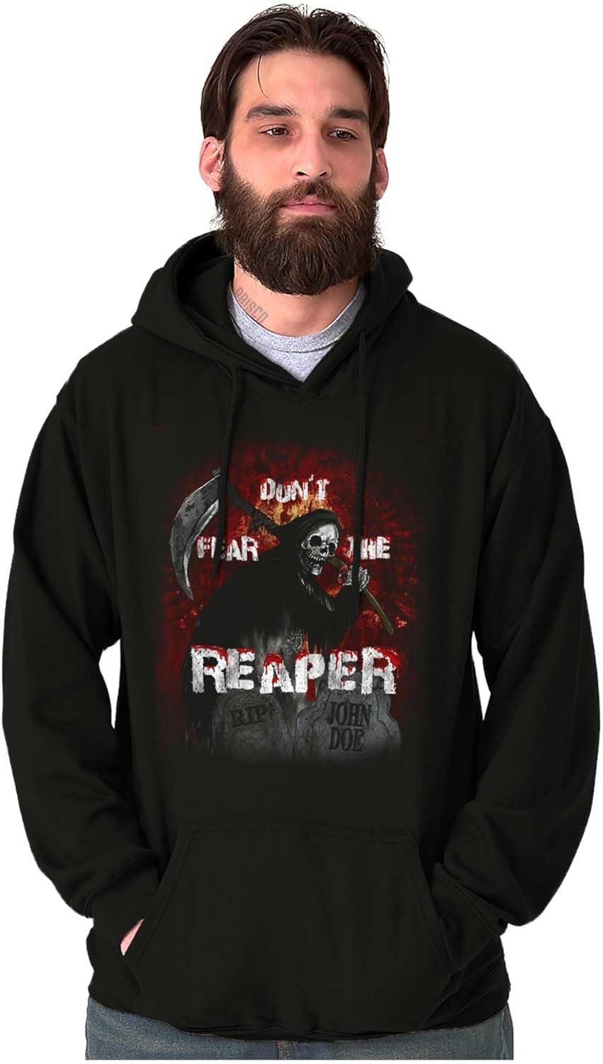 imageBrisco Brands Halloween Dont Fear The Reaper Hoodie Sweatshirt Women MenBlack