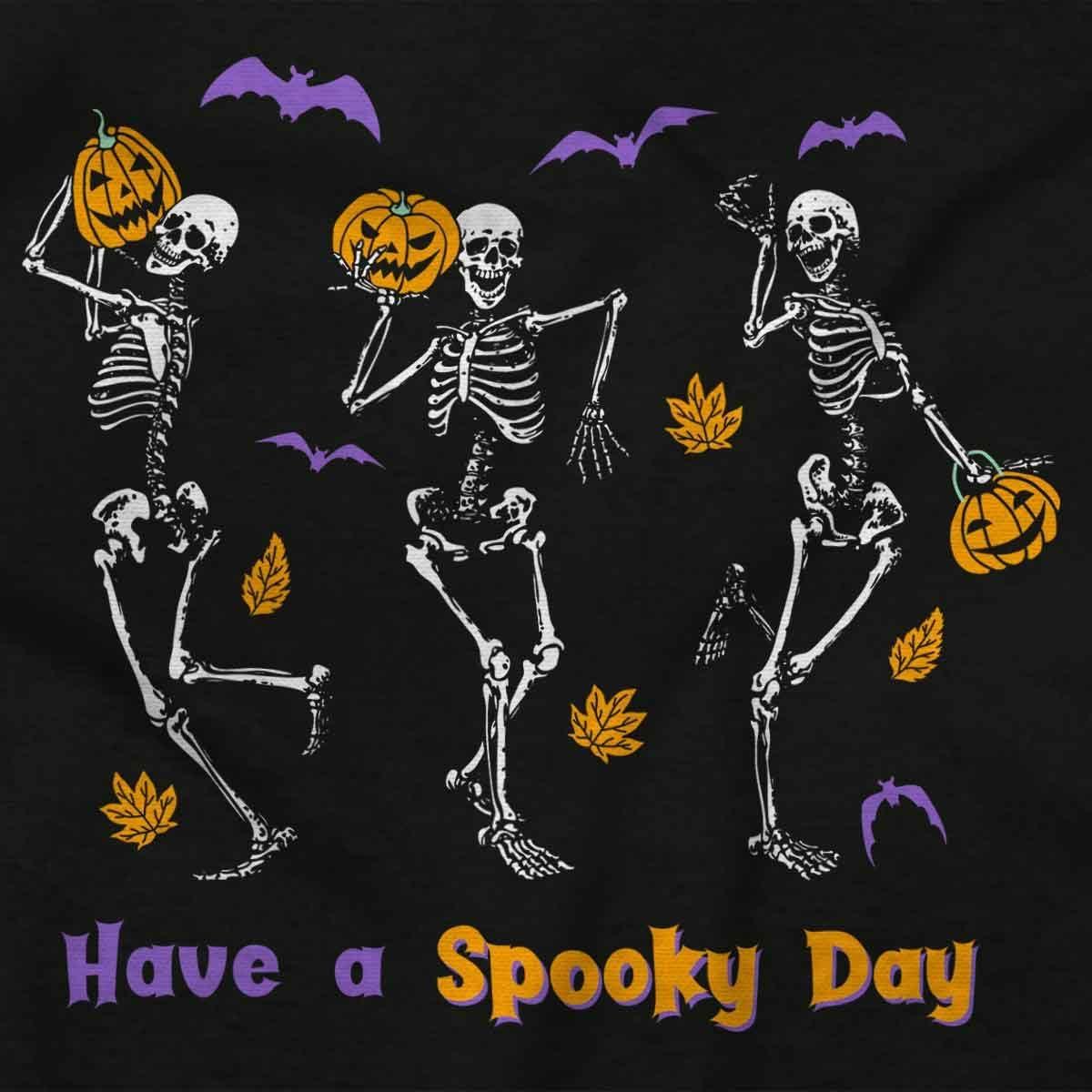 imageBrisco Brands Halloween Have A Spooky Day Skeletons Sweatshirt for Men or WomenBlack