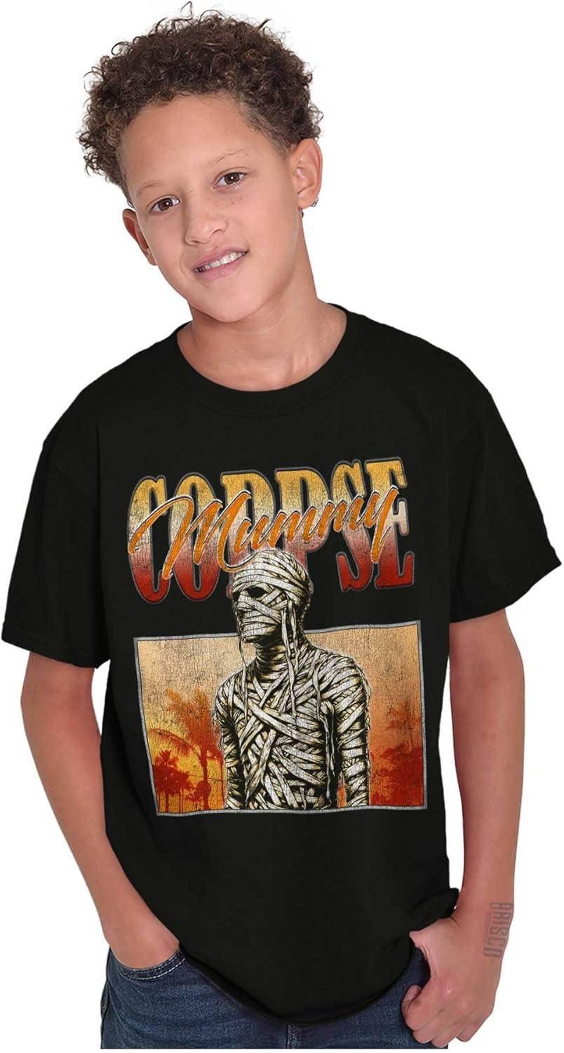 imageBrisco Brands Halloween Monster Corpse Mummy Crewneck T Shirts Boy GirlBlack