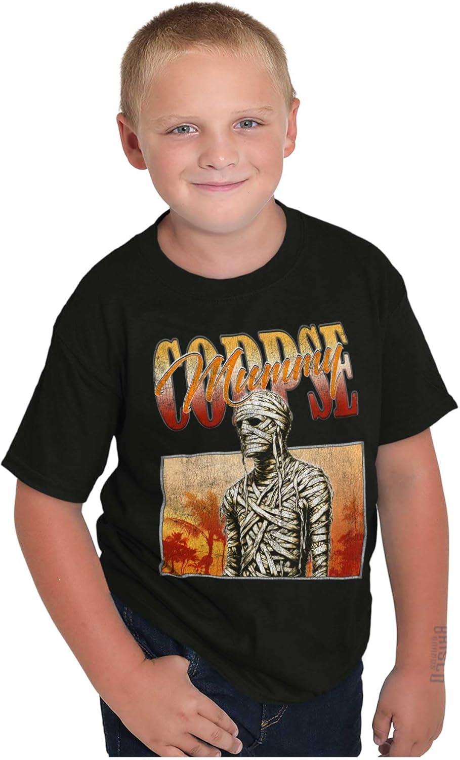 imageBrisco Brands Halloween Monster Corpse Mummy Crewneck T Shirts Boy GirlBlack