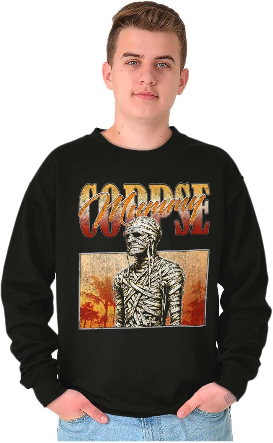 imageBrisco Brands Halloween Monster Corpse Mummy Sweatshirt for Men or WomenBlack