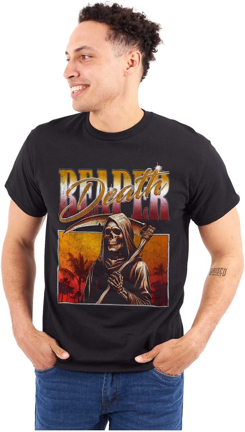 imageBrisco Brands Halloween Monster Reaper of Death Graphic T Shirt Men or WomenBlack