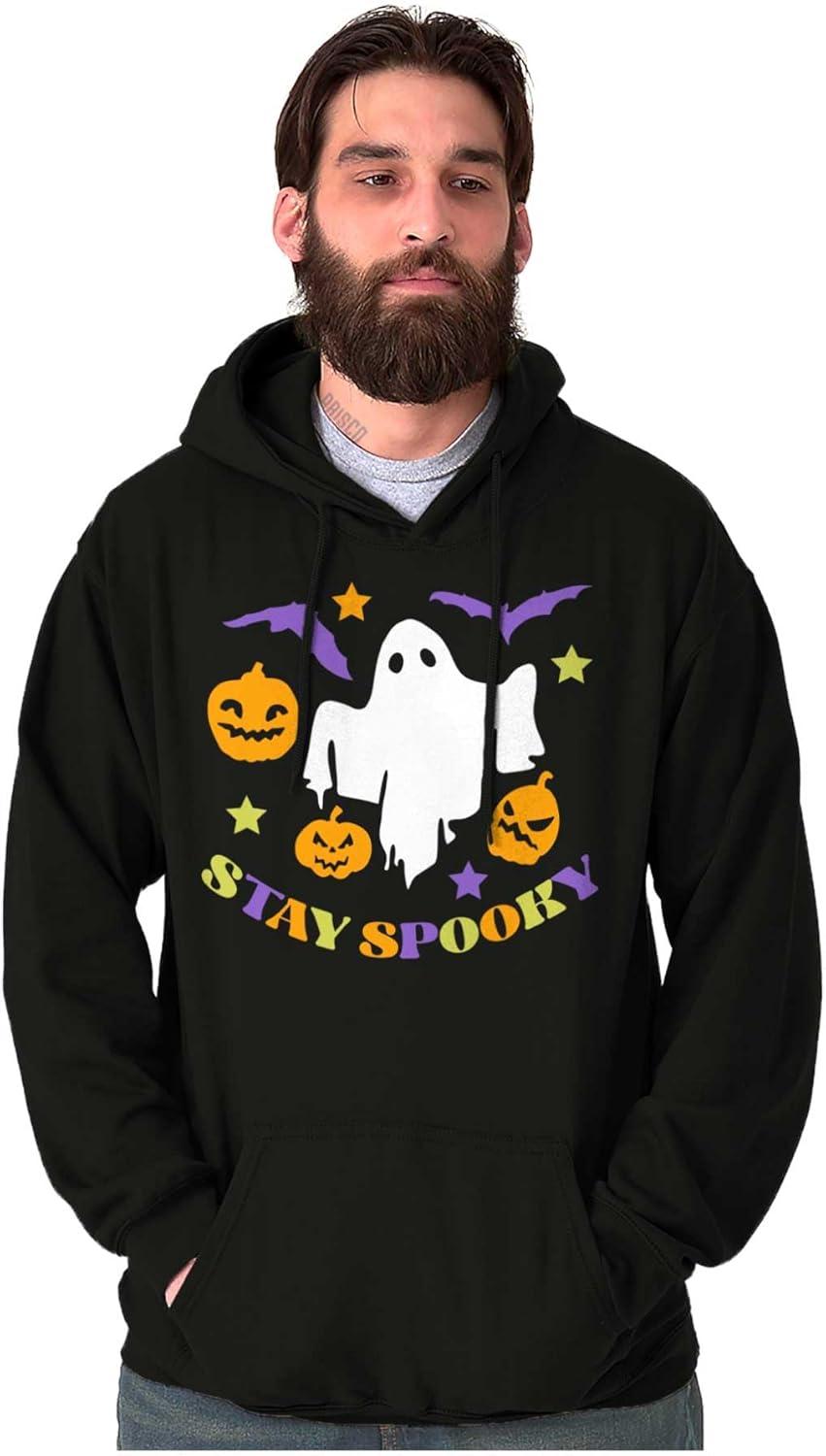 imageBrisco Brands Halloween Stay Spooky Ghost Pumpkins Hoodie Sweatshirt Women MenBlack