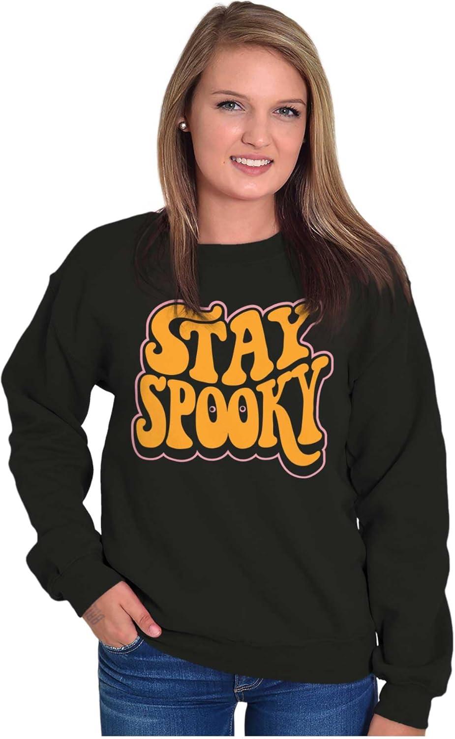 imageBrisco Brands Halloween Stay Spooky Trick Or Treat Sweatshirt for Men or WomenBlack