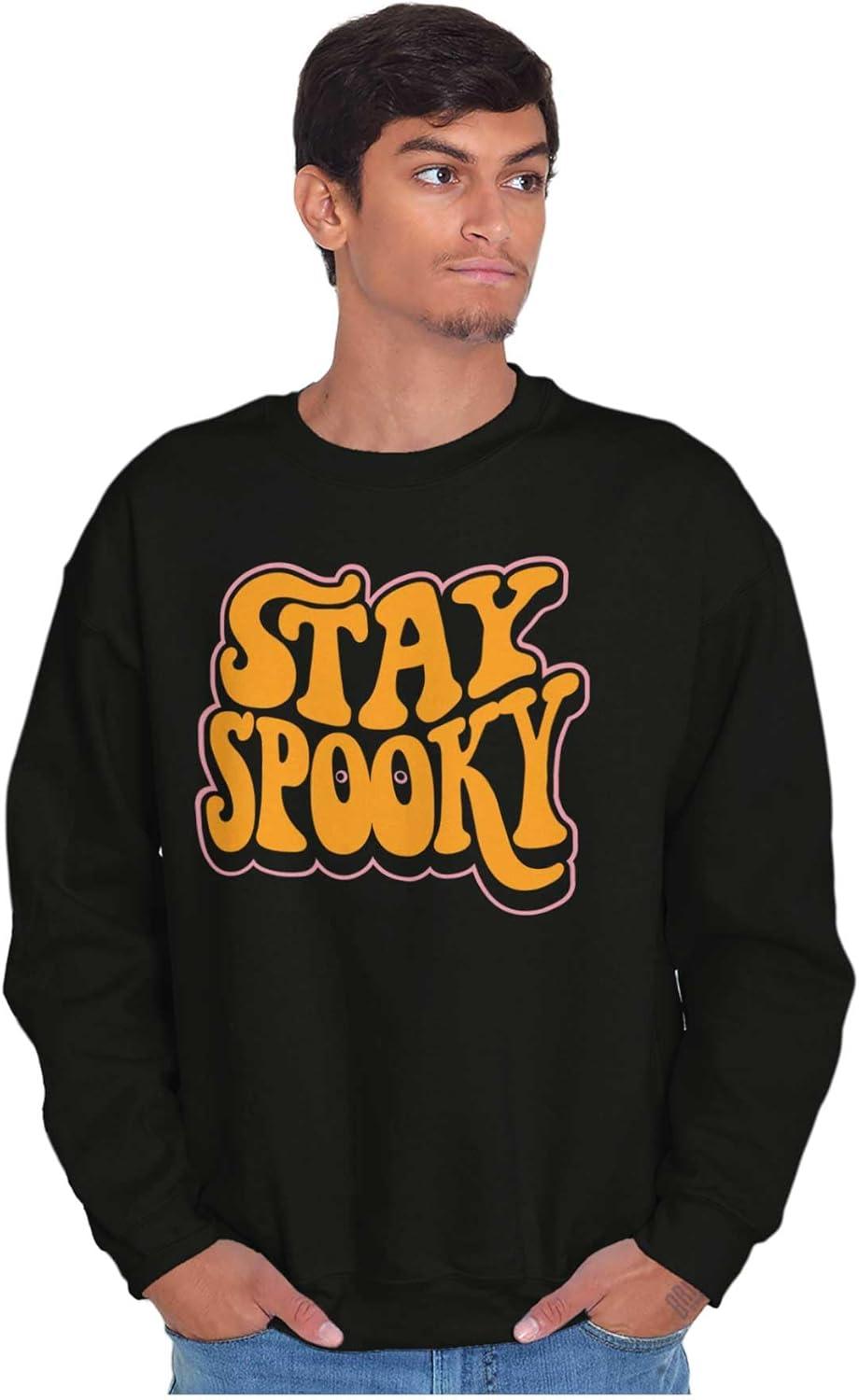 imageBrisco Brands Halloween Stay Spooky Trick Or Treat Sweatshirt for Men or WomenBlack