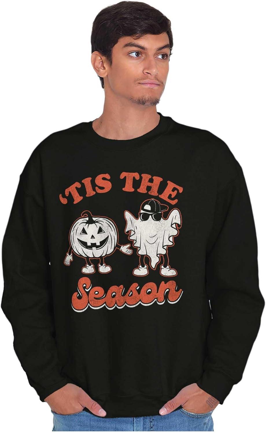 imageBrisco Brands Halloween Tis The Spooky Season Sweatshirt for Men or WomenBlack