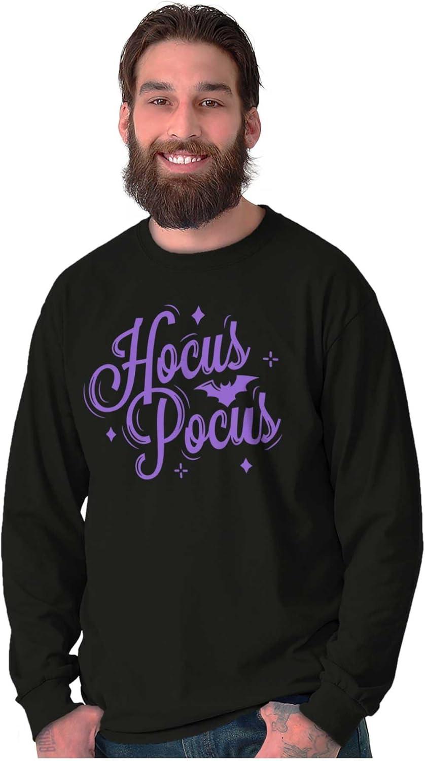 imageBrisco Brands Spooky Halloween Magic Hocus Pocus Long Sleeve Tshirt Men WomenBlack