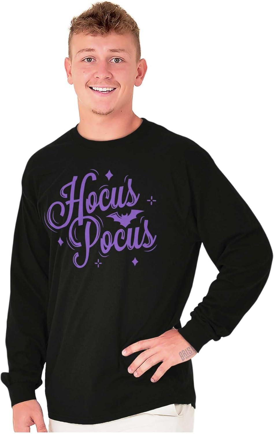 imageBrisco Brands Spooky Halloween Magic Hocus Pocus Long Sleeve Tshirt Men WomenBlack