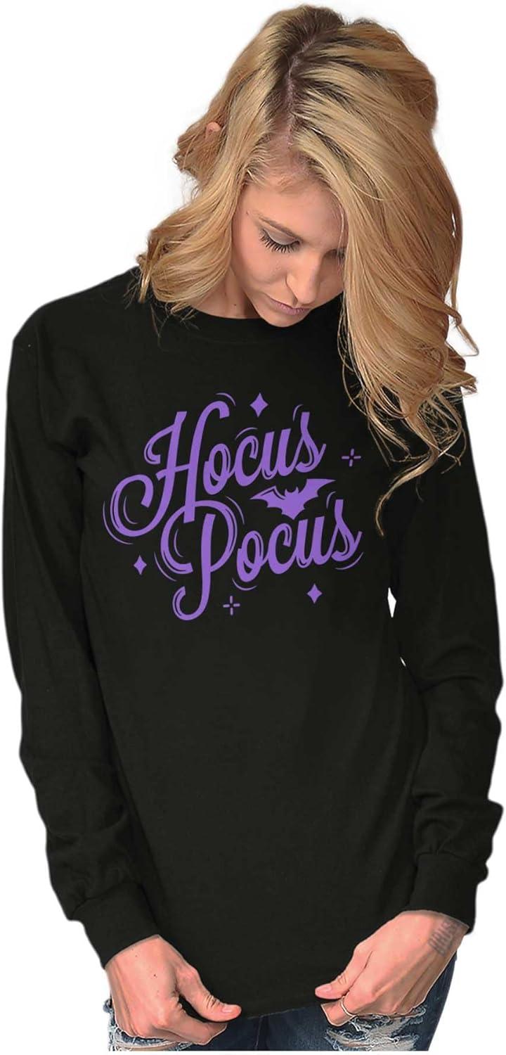 imageBrisco Brands Spooky Halloween Magic Hocus Pocus Long Sleeve Tshirt Men WomenBlack