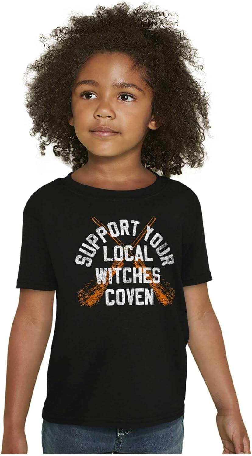 imageBrisco Brands Support Your Local Witches Coven Girls Kids T Shirt TeesBlack
