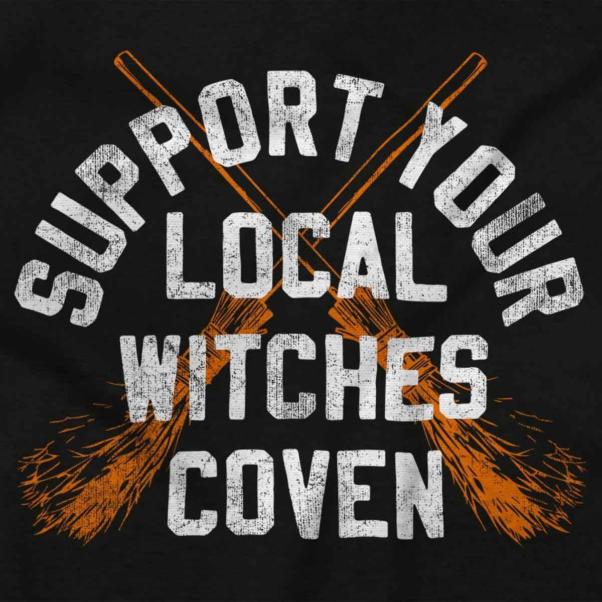 imageBrisco Brands Support Your Local Witches Coven Womens Graphic T Shirt TeesBlack