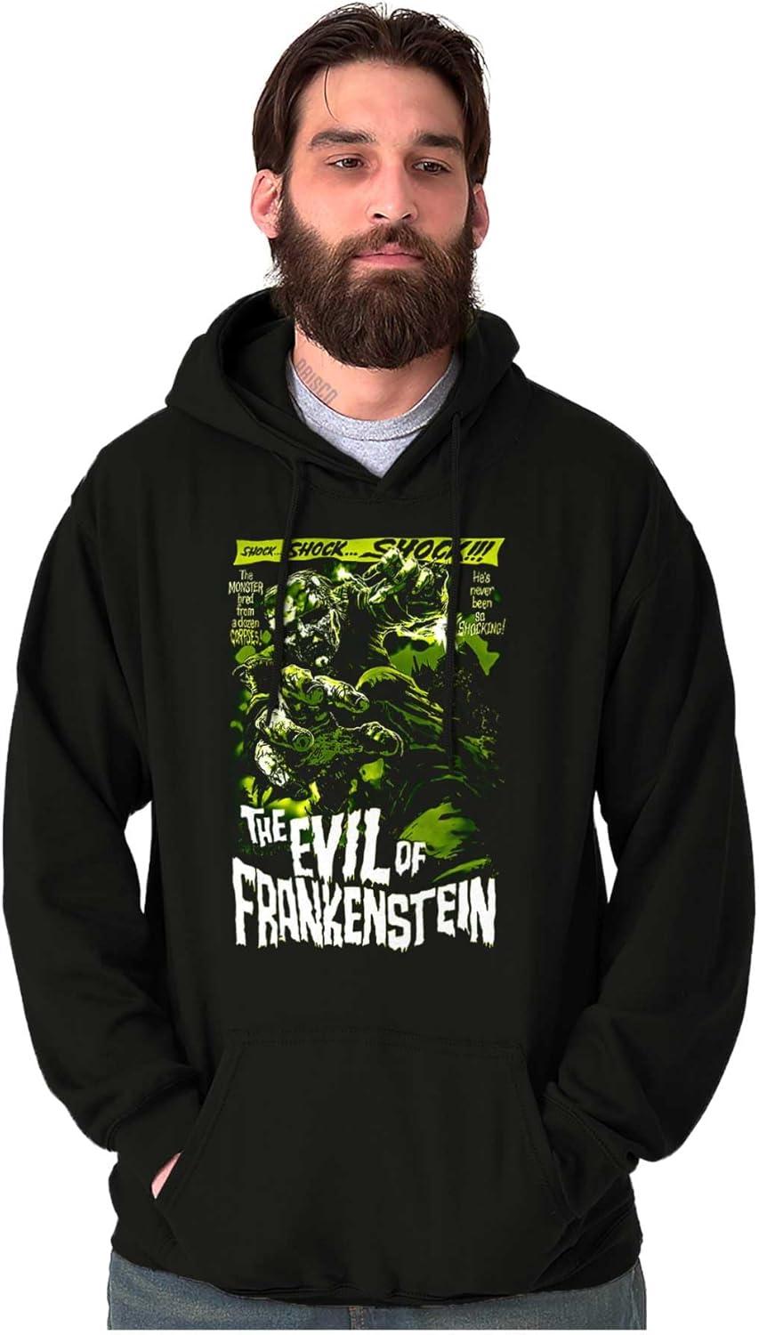 imageBrisco Brands The Evil of Frankenstein Movie Poster Hoodie Sweatshirt Women MenBlack