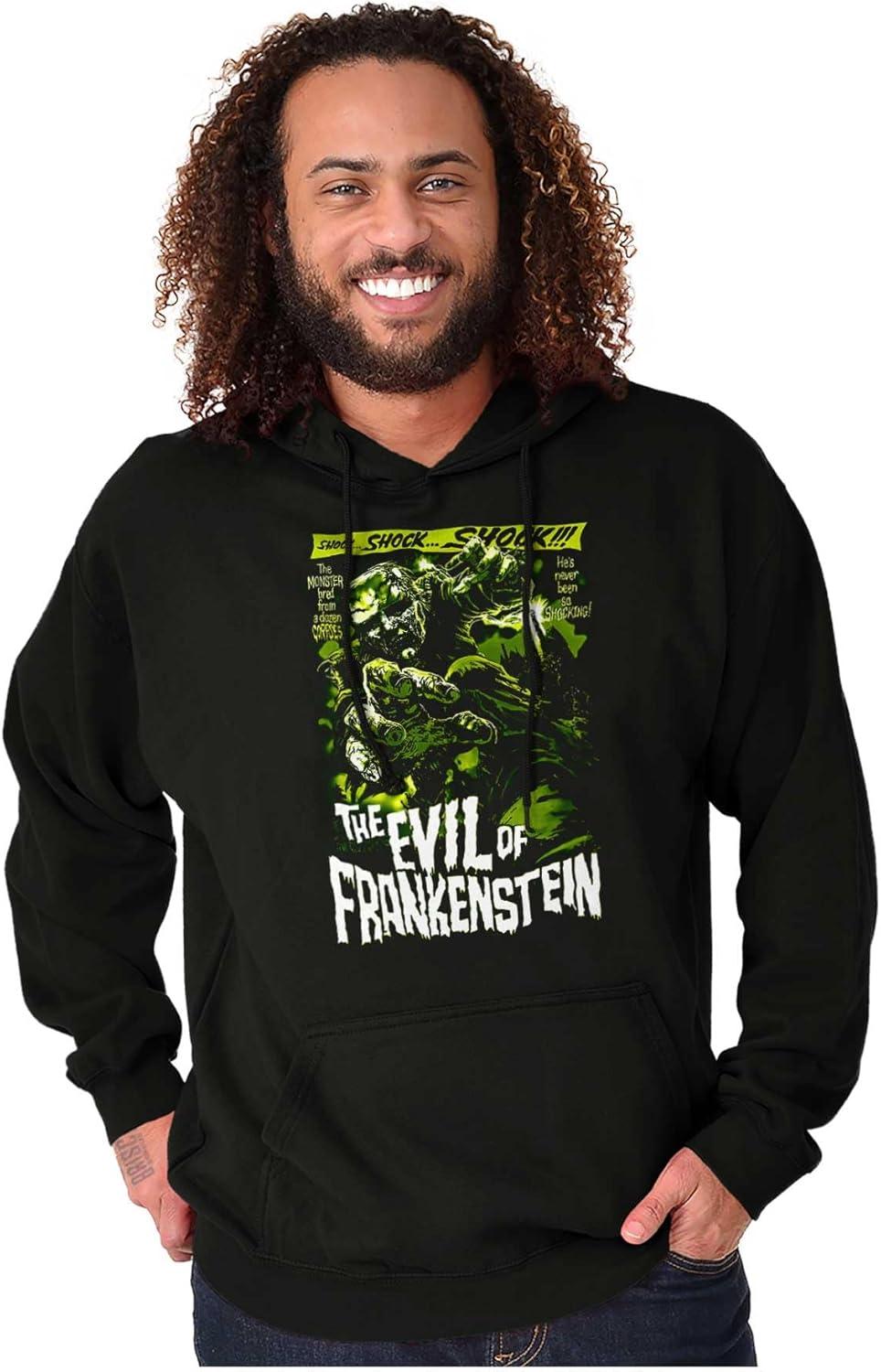 imageBrisco Brands The Evil of Frankenstein Movie Poster Hoodie Sweatshirt Women MenBlack