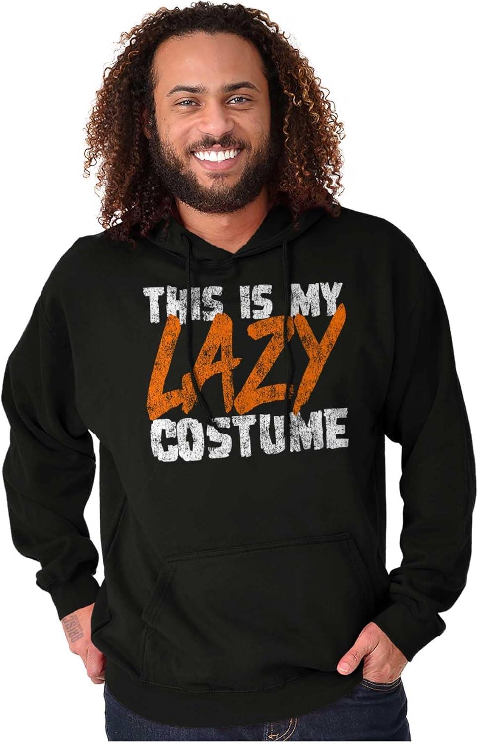 imageBrisco Brands This Is My Lazy Halloween Costume Hoodie Sweatshirt Women MenBlack